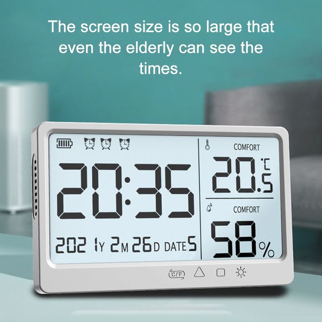 Digital Hygrometer Indoor Thermometer Hd 3.5inch Large Lcd Screen