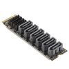 M.2 SATA3.0 Adapter Card High Speed ASM1166 PCIE Expansion w Smart Indicator