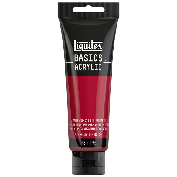 Liquitex Basics Acrylic Paint, Alizarin Crimson Hue Permanent, 118 ml Tube