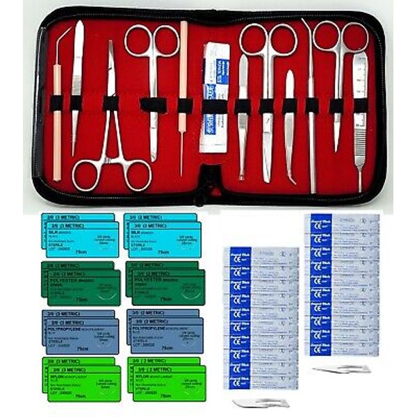 NEW PREMIUM 48 PC MINOR SURGERY SUTURE SET SURGICAL veterinary INSTRUMENTS KIT
