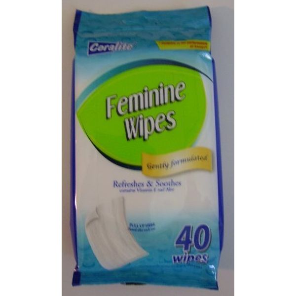 FEMININE WIPES 40 COUNT CORALITE