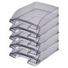 Esselte Leitz Briefkorb A4 transparent Plus (5er Pack | rauchgrau)