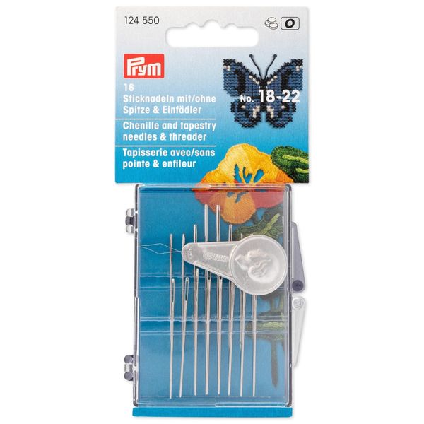 Prym Embroidery Needles, Alloy Steel, Gold, Silver, One Size