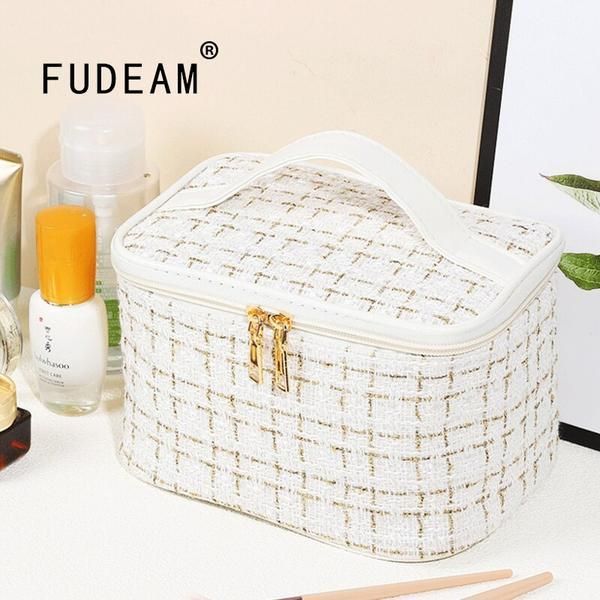 Multifunctional Women Vacuum Cream Container Cosmetic Bag Toiletry Storage Organizer Travel Handbag Carrying Case