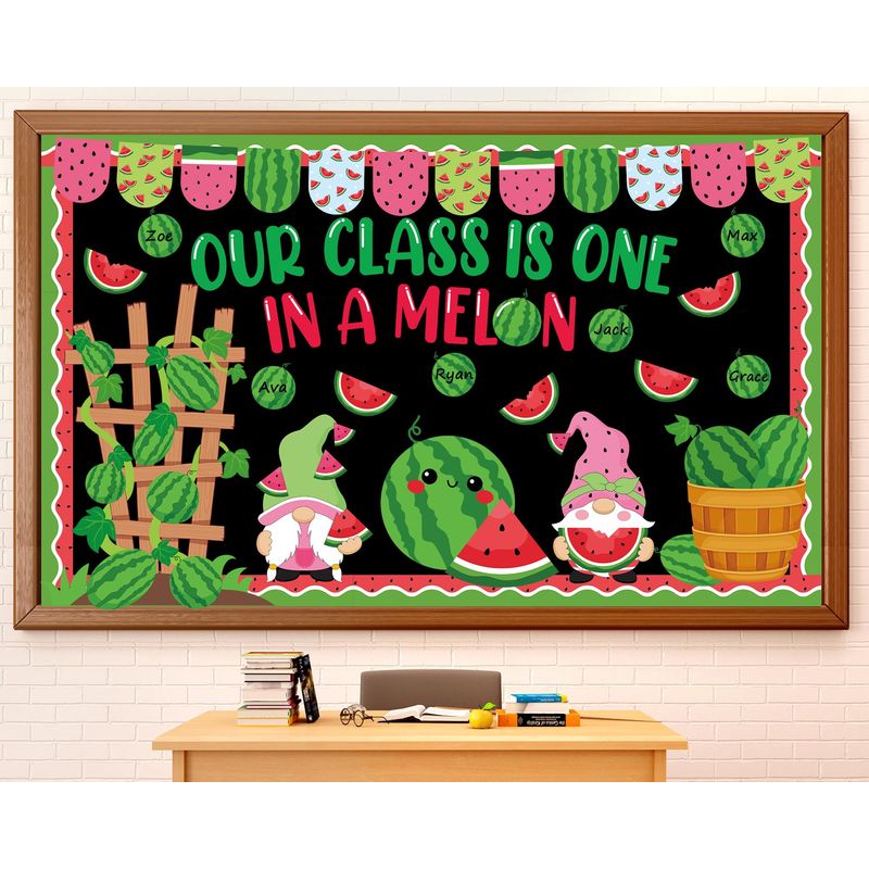 gisgfim Watermelon Bulletin Board Decorations Set Our Class is One in a ...