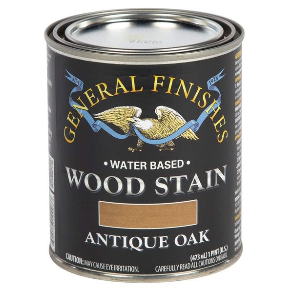 General Finishes Water Based Wood Stain, 1 Pint, Antique Oak