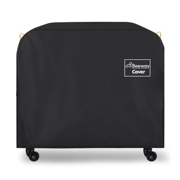 BEEWAY Barbecue Cover, BBQ Grill Cover - 210D Oxford Fabric, Water-Resistant, Indoor Outdoor Rain Dust Protection with Self-stick Straps and Storage Bag