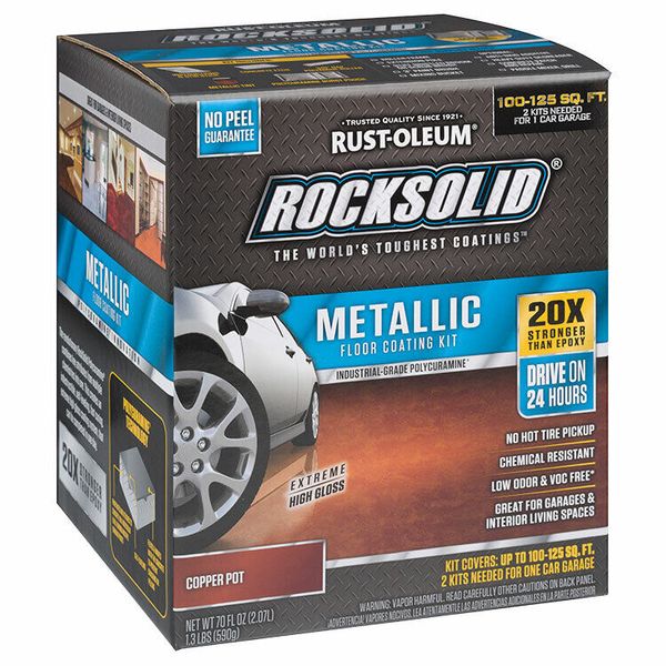 Rust-Oleum  RockSolid  Metallic Floor Coating Copper Pot