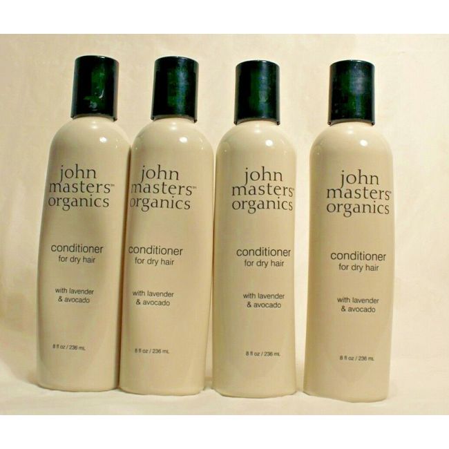 Lot of 4 John Masters Organics Conditioner for Dry Hair 8 fl oz Lavender Avocado