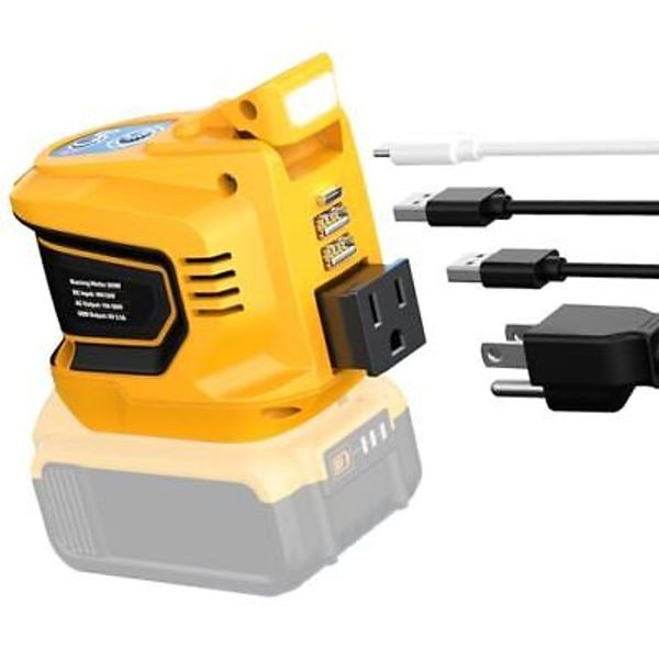 200W Portable Power Inverter for DeWALT 20V,Ecarke Outdoor Generato Battery C...