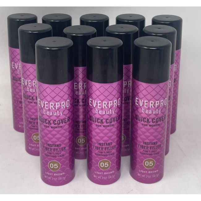 EVERPRO BEAUTY Quick Cover FIBER FILLER Women #5 light brown 12pack