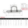 Ceiling Wall Mount Hook Heavy Duty Anchor 5mm 3/16" 304 Stainless Steel Great for Yoga Swings Hammocks/Boat Rigging/Marine Deck Hardware/Suspension Training Straps