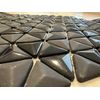 Black Triangle Matte and Glossy Mixed Mosaic Glass