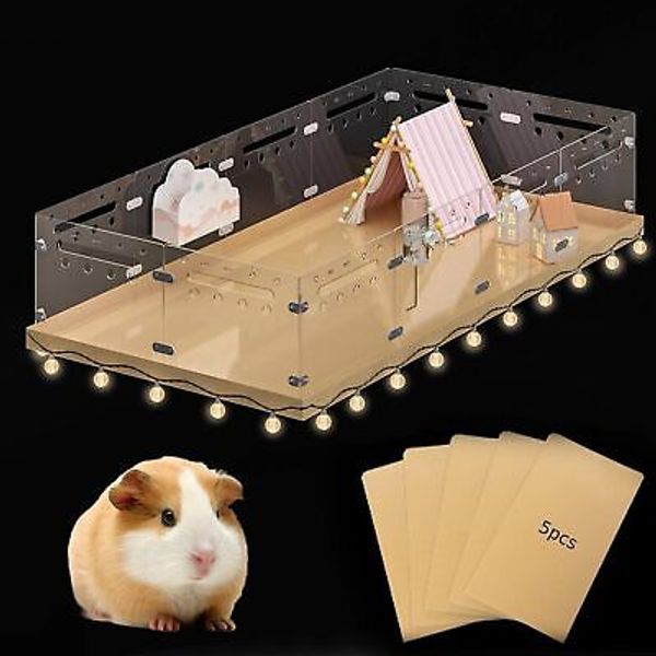 COZIWOW Acrylic Guinea Pig Cage, 4ft x 2ft DIY Extendable Large, Transparent