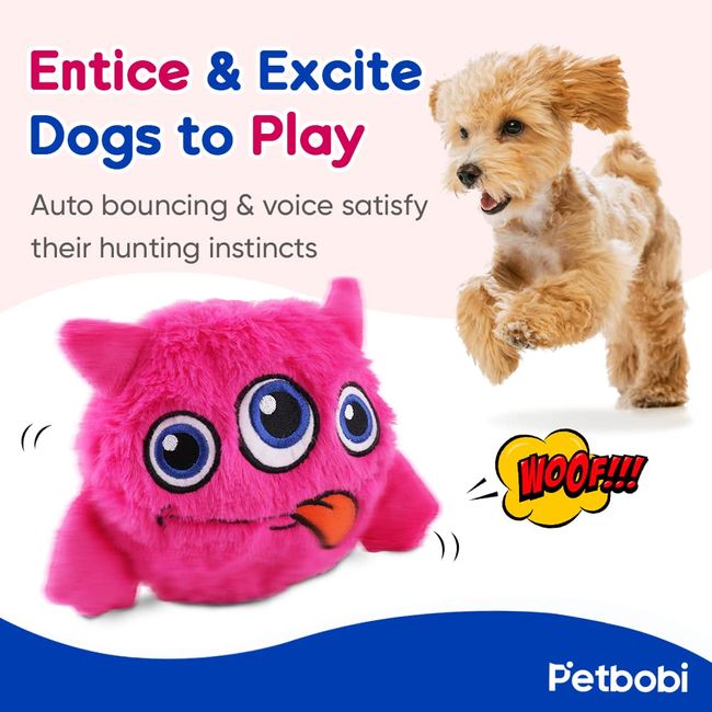 Interactive Monster Plush Giggle Ball Shake Crazy Bouncer Dog Toy Exercise  Electronic Toy For Puppy Motorized Entertainment Pets