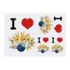 4 x 'I Love Bowling' Temporary Tattoos (TO00047859)