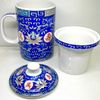 Jingdezhen Mug with Infuser, Manju, Blue