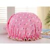2 Pcs Bath Caps Elastic Band Double Layers Waterproof Shower Caps With Ruffled Edge Covering Ears Keeping Hair Dry Kitchen Oil-proof Cap for Girls and Women