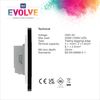 BG Electrical Secondary/Slave Single Touch Dimmer Light Switch, 2 Way, Screwless Front Plate, Evolve, Satin Brass, PCDSBTDS1B