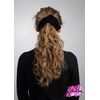 Charcoal Gray Velvet Scrunchy - Large