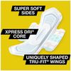 U by Kotex CleanWear Ultra Thin Pads with Wings 36 Count Regular Absorbency