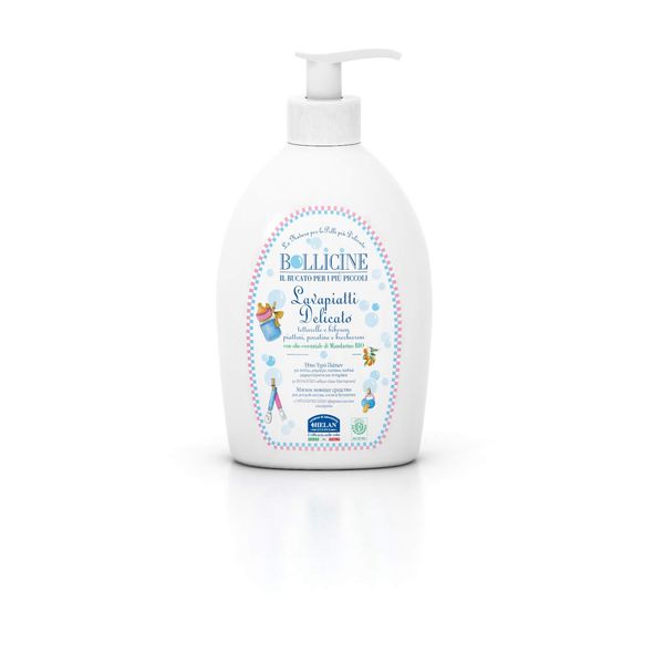 Helan Bollicine - Delicate Washing Up Liquid for Baby Bottle, Mam Teats, Baby Cutlery & Cups - Disinfectant & Dishwashing Liquid for Impeccable Hygiene, Newborn Essentials - Made in Italy, 400 ml