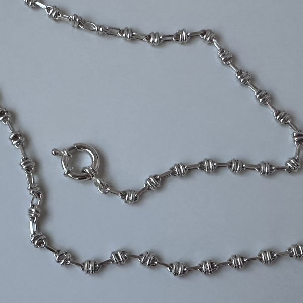 925 silver double ring chain necklace choker necklace silver necklace