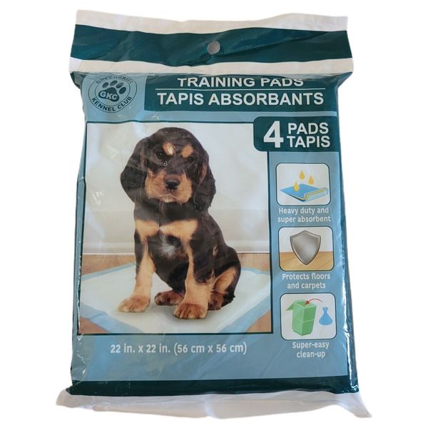 Dog Puppy Training Pads 22"x 22"  Super Absorbent  Pet Housebreaking 1 Pack of 4