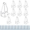 Kowibcl 10 PCS Window Blinds Hold Down Brackets 1 inch Clear Plastic Bottom Rail Hold Clips