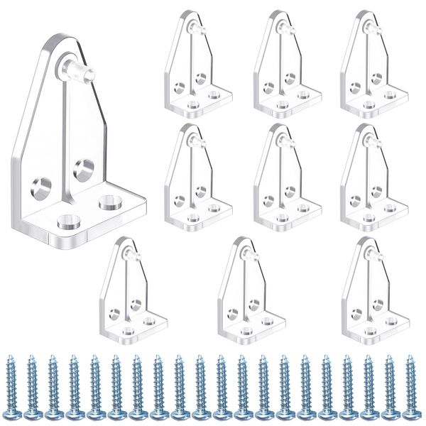 Kowibcl 10 PCS Window Blinds Hold Down Brackets 1 inch Clear Plastic Bottom Rail Hold Clips