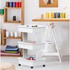 3-Tier Rolling Laundry Cart Plastic Multi-Purpose Storage Organizer Home Office