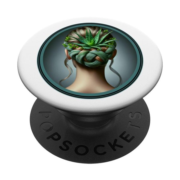 Crazy Aloe Vera Lady Aloe Vera PopSockets Swappable PopGrip
