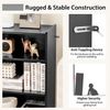 3-Tier Office Modern Bookcase Open Display Rack w/ 18 Position Adjustable Shelf