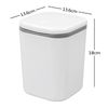 Dynko 2-pack Plastic Desktop Garbage Bin, Mini Trash Can (White)