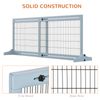 72" Extra Wide Freestanding Pets Gate, No-Mount Adjustable Barrier, Blue-grey