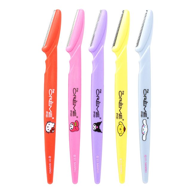 The Crème Shop | Hello Kitty Friends Over Fuzz! Perfect Arch Shaping Dermaplane Razors (Set of 5)