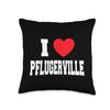 I Love Pflugerville Throw Pillow