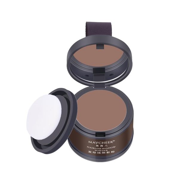 Hairline Powder, Root Touch Up Magical Hair Shadow Powder, Instant Hairline Shadow Cover-Up, Follicle Concealer with Puff Touch, Root Cover Up for Thin/Bald Hair,Hair Powder for Women/Men - Brown 1# Dark Brown