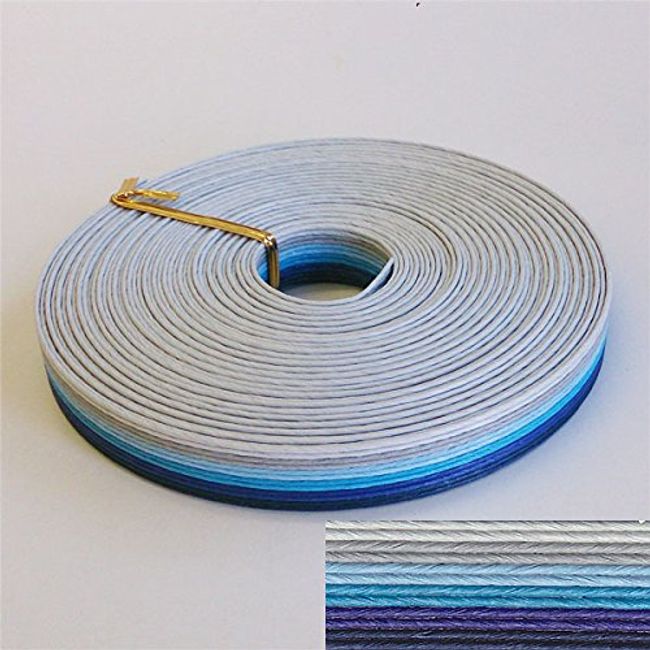 Paper band Craft Hobby Tape 10 m Roll Gradient Stripes 12 Pcs Needle Ocean Blue