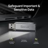 SecuX Forte - Encrypted USB Flash Drive - USB 3.2 Gen 1 - XTS-AES Encryption - Password Authentication - Automatic Locking - Silver Metal Casing (64, GB)