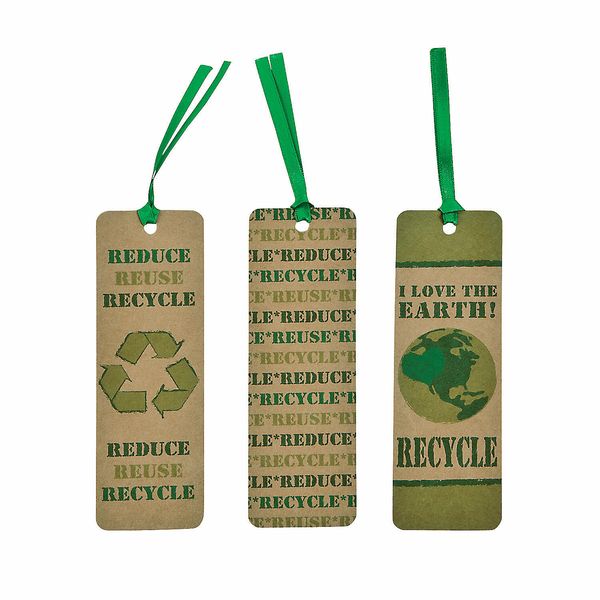 Recycle Kraft Paper Bookmarks, Stationery, 48 Pieces