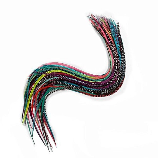  Feather Hair Extensions, 100% Real Rooster Feathers