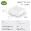 12 small rectangle plastic transparent storage container cases for storing beads and small items (4.9 x 4.8 x 1.5 cm)