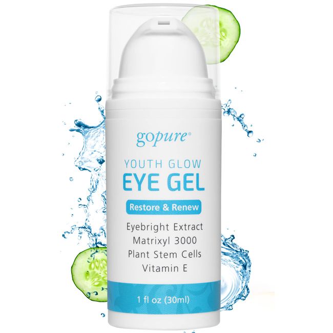 goPure Youth Glow Eye Gel - De-Puff the Look of Eyes, 1 fl. oz.