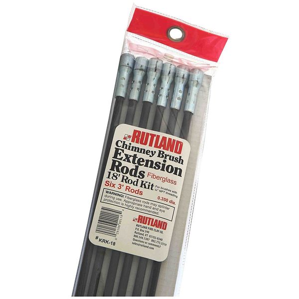 Rutland Krk18 Fiberglass Chimney Brush Rod Kit