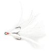 Mustad Ultra Point Dressed Triple Grip Treble Hook (Pack of 2), Black Nickel Hook/White Grizzly Feathers, Size 6