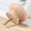 Healifty 15pcs Drawer Knobs and Pulls Wooden Round Shaped Drawer Handles Cabinet Knobs for Home 45mm