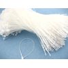 1000pcs White Plastic Hang Tag String Snap Lock Fastener Hand use Tagging Supplies