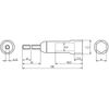 Robtex DSX8S Electric Dollar Socket "STLOCK" Heavy Duty Type Hexagonal Side Dimensions: 0.3 inches (8 mm)
