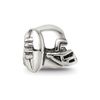 Solid 925 Sterling Silver Reflections Football Helmet Bead (9.1mm x 7.3mm)